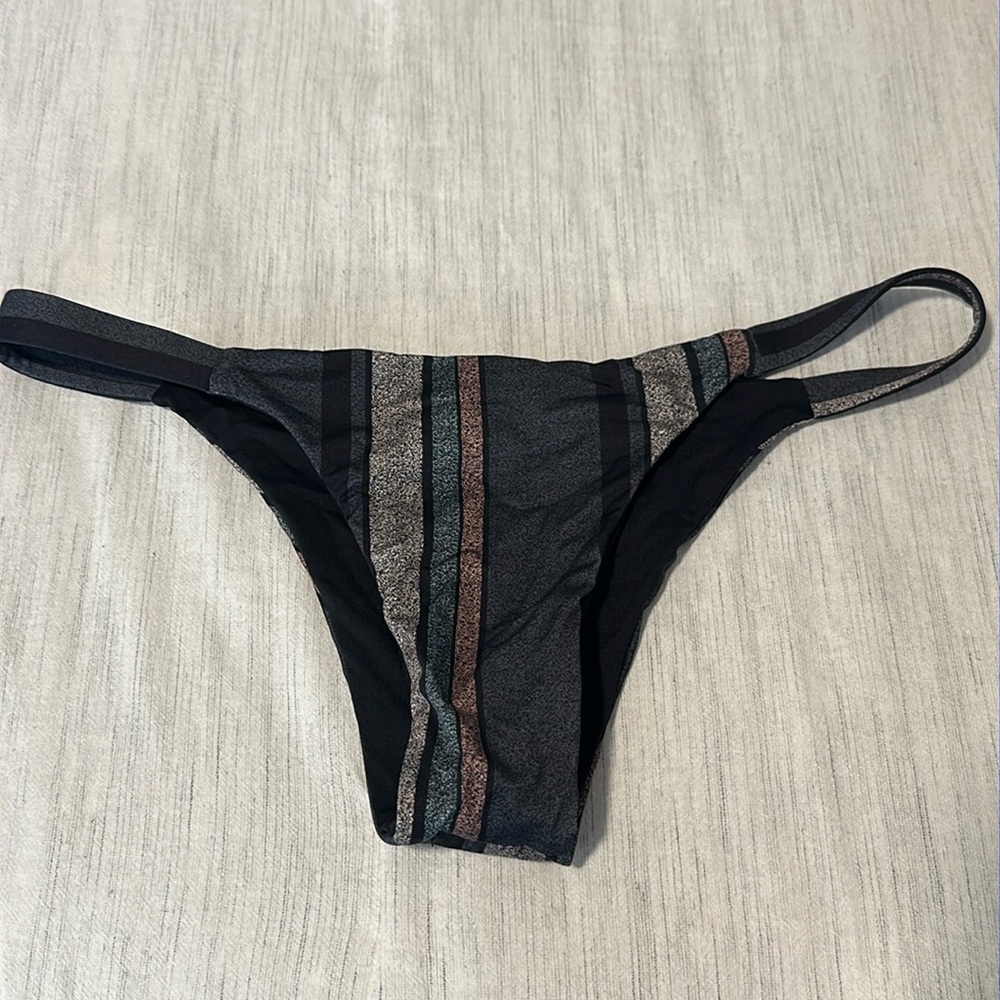Black Pattern Bikini Bottom